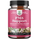 PMS støtte supplement for kvinner – Hormon Balance for kvinner & Menstruell Discomfort med DIM, Chasteberry, Black Cohosh & Ashwagandha - for perioden Cramps Ease, Menopause Bloating, Mood Swing – 60 Ct
