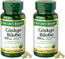 Naturens Bounty Ginkgo Biloba Standardisert Ekstrakt 120 mg, Herbal flasker, Kapsel, 100 greve, Pakke med 2