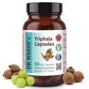 DR WAKDE 'S Triphala Kapsler (60 Veg Caps, Plant-basert Supplement, Ayurvedic Herb, Alle naturlige, Vegan)