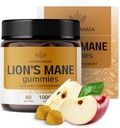 HERBAMAMA Lion's Mane Gummies - 1000mg Lion's Mane Mushroom for Brain Clarity Support - Vegan, ikke-GMO Focus Supplement for voksne - 60 Pectin-baserte Apple-Flavored Chews