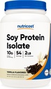 Nutricost Soy Protein pulver, 2 LB Vanilla, 10 gram protein Per servering, vegetarisk, ikke-GMO & glutenfri