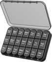Daviky Pill Organizer 3X om dagen, ukentlig Pill Box 7 dag, Reisepille tilfelle med store beholdere, lys-proof piller tilfelle for vitaminer, medisinering, kosttilskudd og fiskeoljer (svart)
