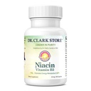 Dr. Clark Niacin (Vitamin B3) Supplement – 25 mg, 100 gelatin piller, støtter sirkulasjon og sunne kolesterol nivåer