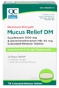 Kvalitetsvalg Maksimal styrke Mucus Relief DM, Cough Suppressant og Forventerant, 12 timers relief, Guaifenesin 1200 mg og Dextromethorphan HBr 60 mg Utvidede releasetabletter, 14 teller