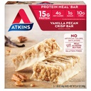 Atkins Vanilla Pecan Crisp Protein Måltid Bar, Høy Fiber, 1g Sukker, 4g Net Carb Måltid Erstatning, Keto Vennlig, 5 greve