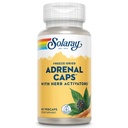 SOLARAY Adrenal Caps, Freeze-Dried - Wellness-støtte Adrenal Cocktail med Herb Activators Eleuthero, Gotu Kola, Licorice og Clove - Lab verifisert, 60-dagers garanti - 30 Services, 60 VegCaps