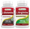 Beste Naturals L-Glutamin 1000 mg & L-Arginin 1000 mg