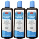 3 Pack Terapeutisk Coal Tar Gel Shampoo Anti Dandruff - Psoriasis, Seborrheic Dermatitis, 16 oz hver flaske - Stor størrelse - T Gel