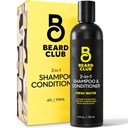 The Beard Club Mens 2 i 1 Shampoo og balsam sett - Sulfate gratis, moisturizing, Citrus Scented for curly hårpleie og tørr Scalp Care