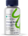 Foster & Thrive Cetirizine HCl 10mg Allergi Relief for sesongmessige allergier, pollen, Hay Fever, og tørre kløende øyne, ikke-Drowsy Antihistamin medisin for barn eller voksne, Sammenlign med Zyrtec