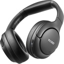 TOZO HT2 Hybrid Active Støy Avbryt hodetelefoner, Trådløs over øret Bluetooth-hodesett, 60H Playtime, Hi-Res Audio Custom EQ via App Deep Bass Comfort Fit ørekopper, for hjemmekontor reise svart