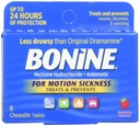 Bonine for bevegelsessykdom Chewable tabletter, bringebær flavored, 8 Hver