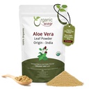 ORGANIC WAY Aloe Vera Powder (Aloe barbadensis) - Økologisk & Kosher-sertifisert | Rå, Vegansk, Ikke GMO & Glutenfri | USDA Certifisert | Opprinnelse - India (16 Oz)