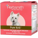 Herbsmith Pure Krill - Wild-Caught Antarctic Krill - Bare 1 Ingrediens - Astaxanthin for hunder - Klar til bruk Omega 3s - Alternativ til Krill Olje for hunder - 150g