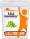 BulkSupplements.com Amla Ekstrakt pulver - Indisk Gooseberry ekstrakt, Amla pulver - Glutenfri, 1g per servering, 250g (8,8 oz) (Pack of 1)