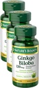 Naturens Bounty Ginkgo Biloba Kapsler 120 mg, Minne støtte Supplement, støtter hjernefunksjon og mental varsling, 100 kapsler (pakke på 3)