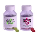 Lemme Matcha & Focus Bundle | Superfood Energy Gummies | B12, Grønn Te + CoQ10 | Cognizin Citicoline | Fokus & Hjernehelse | Glutenfri | Variety Pack med 2