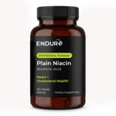 Endur Plain Niacin (Nicotinic Acid), hjerte helse og sunn kolesterol balanse Supplement, Umiddelbar formel, Glutenfri, 500 mg (100 tabletter)