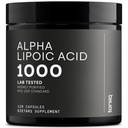 Toniiq 1000mg Ultra høy styrke Alpha Lipoic Acid kapsler - høy rengjort 99%+ USP standard - 120 kapsler ALA Supplement
