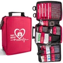 Førstehjelpssett, Trauma førstehjelpssett med etiketterte sammenligninger Mollesystem, profesjonelle nødsett for hjem, kontor, bil, utendørs, Vandring, Reise, Camping