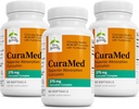 Terry Naturally CuraMed 375mg - Antioksidant Supplement for hjernen og immun helse støtte - Diett Supplement med curcumin & gurkemeie essensiell olje - Herbal Liver Support - 60 Softgels (Pack of 3)
