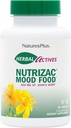 Natures Plus Herbal Actives NutriZAC Mood Food - 300 mg St Johns Wort, 90 Vegansk Bi-Layred Tabletter - Maks potens Natural Mood Booster - Vegetarisk, Glutenfri - 90 Serveringer