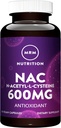 MRM Nutrition N-Acetyl-Cysteine (NAC) 600mg Antixoidant | Resipratory Helse | Lever Helse | Mitokondriell Helse | Vegan + Glutenfri | 60