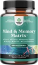 Advanced Brain Supplement for hukommelse og fokus - Nootropics Brain Support Supplement med minne og fokus vitaminer for voksne i alle aldre - for hjerne tåke klarhet energi og minner - 60 greve