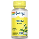 SOLARAY Neem Leaf 400mg | Sunn Blood, Skin & Immune System Support | Ikke-GMO, Vegan & Lab Verifisert | 100 Vegkaps