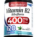 FITOCIC'S Lab | Vitamin b2 |120 kapsler | 400 mg riboflavin 400 mg | b2 vitamin 400 mg | b2 riboflavin | Ultra høy absorpsjon.