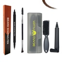 Skjorte blyant Fyller for menn, Hysotok Skjegg Penn Fyllende penn Kit, VannProof Sweat bevis lang varig Beard Fyller Penn, doble Ender Skjeggbørste for menn Mustache Repair Shape (mørk brun)