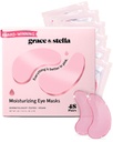 grace & stella Award Vinn under øyemaske - Redusere mørke sirkler, Puffy Øye, Underøynevesker, Wrinkles - Gel Under Øyelapper - Gaver til Kjæreste - Vegansk Cruelty-Free Selvpleie (48 Par, Pink)
