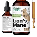 Forever Puppy Lions Mane Mushroom Supplement for hunder - Brain & Focus Support - flytende Lions Mane Mushroom for hunder - Canine vitaminer og kosttilskudd - Sukker & alkohol-fri drops - 2 fl oz