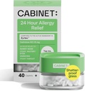 Cabinet: hele dagen Allergy Relief Cetirizine 10 mg for ikke-Drowsy Relief fra vanlige Allergi symptomer (påfyllbare glass Jar)