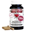 Kroeger urt produkter, Wormwood urt, Black Walnut, Clove, Quassia, Worm Wood Detox Cleanse - Vegetariske kapsler, ikke-GMO, Glutenfri, Ingen preservativer eller Fillers - 100 kapsler, laget i USA