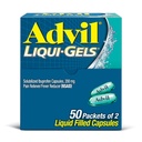 Advil Liqui-Gels Pain Relief og Feber Reduser, Smertemedisin for voksne med Ibuprofen 200 mg for hodepine, ryggsmerter, menstruasjonssmerter og ledd smertelindring - 50x2 flytende fylte kapsler