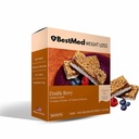 BestMed - høy protein ernæringsbar - lavkarber, 15g protein, lav sukker, høy fiber, lav kalorie, måltidsersättning bar (Dobbel Berry, 1 boks - 7 greve)