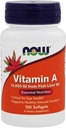Nå Matvarer, vitamin A, 10.000 IU, 100 Softgels
