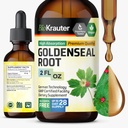 BIO KRAUTER Goldenseal Root Extract Liquid - Vegansk pustende støtte - Golden Seal Drops - alkohol og sukker gratis - 2 Fl.Oz.