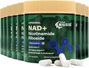 NAD Supplement, NAD Nicotinamid Riboside 900 Mg for menn og kvinner, Liposomal NAD+ Supplement med Nicotinamid Riboside, Resveratrol & Quercetin, energi, Boost NAD +, 900 kapsler