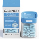 Cabinet: Natttid smertefri PM og søvnhjelp for hodepine, megrain relief, smerter og smerter | Acetaminophen 500mg, Diphenhydramin HCl 25mg, 120 kapler (starter Kit)