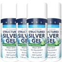 Ekstra styrke kolloidal sølv Gel 30ppm med Aloe Vera - pH balansert strukturert sølv - trippel styrke soote & leeve - enkel pumpeflaske, 3.38Oz (4 pakke)