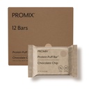 PrMixa Nutrition Protein Puff Bars, 12-Pack - Sjokolade Chip - Marshmallow Crispy Treat - Great Tasting & Sunn on The Go Snack - Høyt Protein & Lav Calorie - Ikke-GMO & Gratis fra Gluten, Soya, & Corn