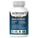 Brain Health Supplement - Memory, Focus & Brain Nourishment Støtte med Cognizin Citicolin, Fosfatydyserin, Shoden Ashwagandha, B Vitaminer, Magnesium & Sink-60 NutriWit Kapsler