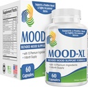 Mood-XL: 30-dagers Mood Support Supplement (All-in-1 Blend) med 13 aktive ingredienser | Sunn Mood Supplements & vitaminer | 1-måneders  Supply 60 Kapsler