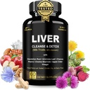 32 i 1 Liver Cleanse Detox & Reparasjon Formula med Apple Cider Vinegar, Melk Thistle Supplement, Artichoke, Dandelion Root Supplement - Ikke-GMO & Vegan Herbal Liver Support & Reparasjon