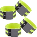 Refleksive band for menn og kvinner | Reflektorer for løpere, sykling, walking | sett av 4 reflekterende ankelbånd, armbånd, Wristbands | Reflektor tape som gir høy synlighet sikkerhet apparel
