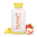 Huma Plus (Dobbelt elektrolytter) - Chia Energy Gel, Strawberry Lemonade, 12 Gels, 25mg Koffein - Magevennlig, Real Food Energy Gels