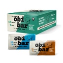 Obi Bar Sampler - Protein og havre Fiber Bar 中 Alt-Naturlig | Elegant Søt Smak | 6 Sjokolade Almond og 6 Blåbær Almond | MADE MED AVOCADO OIL | Egg Hvit Protein | Soyafri, Smørfri, Ingen sukkeralkohol, Ingen frøoljer | 2.4oz, 12 Pack