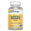 SOLARAY Super Bio Buffered Vitamin C 1000mg, Two-Stage, Timed Release Vitamin C med Bioflavonoider, Immunstøtte Supplement - høy absorpsjon, Vegan, 60-dagers garanti, 50 serveringer, 100 VegCaps